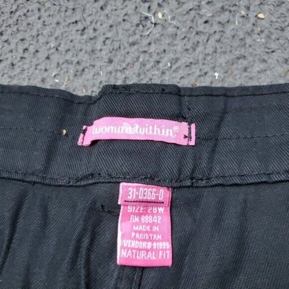 Woman Within Denim Jeans Womens Plus Size 28W 48x31 Natural Fit Black Cotton - Picture 3 of 8